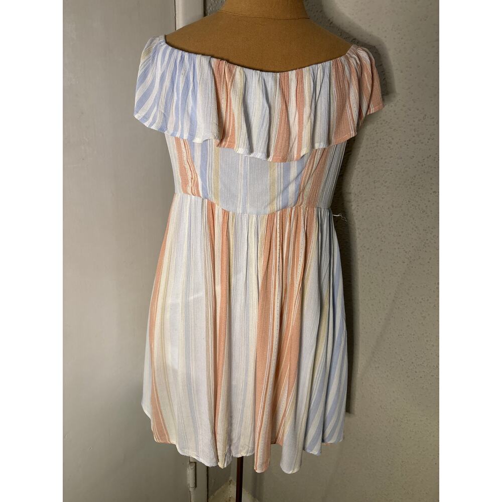 Altar'd State Ruffled Striped Dress S Boho Costal Cowgirl Coquette Girl Festival